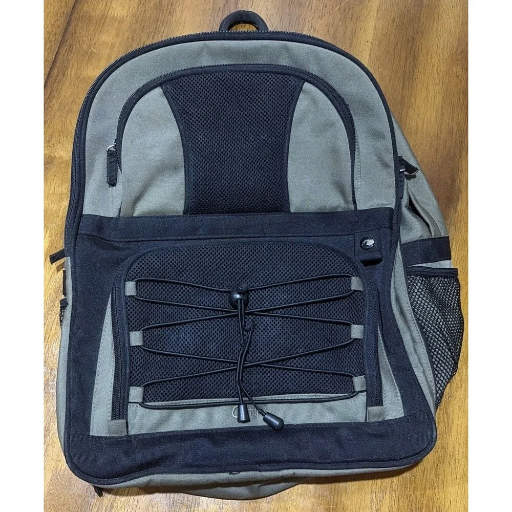 Catini Diaper Bag Backpack Olive Green Black Baby Changing Bag Travel